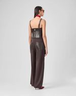 CALÇA FRISO MIX MALHA FABI - CHOCOLATE NEGRO