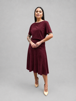 SAIA MIDI CHAMOIS CHLOE - CABERNET