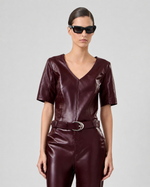 BLUSA DECOTE V MIX MALHA RENATA - CABERNET