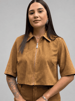 CAMISA BASIC CHAMOIS - BROWN SUGAR