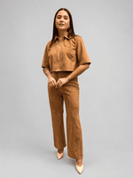 CAMISA BASIC CHAMOIS - BROWN SUGAR