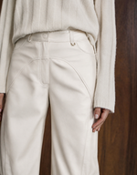 CALÇA BARRIL DIANA MR COURO - OFF WHITE
