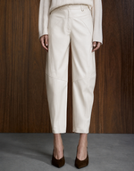 CALÇA BARRIL DIANA MR COURO - OFF WHITE
