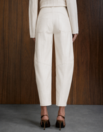 CALÇA BARRIL DIANA MR COURO - OFF WHITE