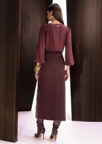 SAIA MIDI COM FENDA - MARROM