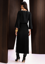 SAIA MIDI COM FENDA - PRETO