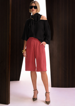T-SHIRT DECOTE BATEAU COM LENÇO - PRETO
