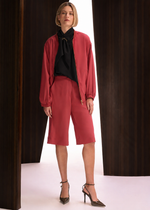 T-SHIRT DECOTE BATEAU COM LENÇO - PRETO