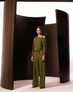 BLUSA AMPLA MANGA 7/8 - VERDE MILITAR