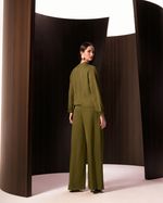 BLUSA AMPLA MANGA 7/8 - VERDE MILITAR