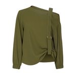 BLUSA AMPLA MANGA 7/8 - VERDE MILITAR