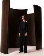 BLUSA AMPLA MANGA 7/8 - PRETO