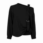 BLUSA AMPLA MANGA 7/8 - PRETO