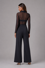 CALÇA BOOT CUT C/ ZIPER LATERAL - PRETO