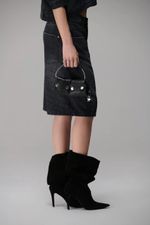 BOLSA COM MEIA ARGOLA DE ALÇA - PRETO