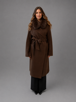 CASACO TRENCH COAT FOX - MARROM