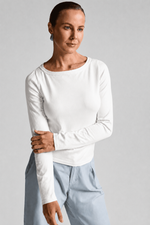 BLUSA MANGA LONGA CANOA - SNOW OFF WHITE