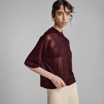BLUSA MANGA CURTA - VINHO 