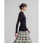BLUSA CANELADA GOLA INTEIRA  BLACK