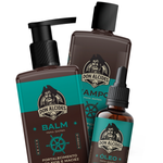 KIT SHAMPOO, BALM  E ÓLEO PARA BARBA DON ALCIDES CALICO JACK
