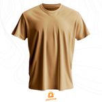 Camiseta Premium Algodão Fio 30.1 Unissex Bege