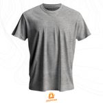 Camiseta Premium Algodão Fio 30.1 Cinza Mescla