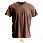 Camiseta Premium Algodão Fio 30.1 Marrom