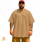 Camiseta Oversized Premium Algodão Bege
