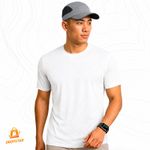 Camiseta Poliamida Premium com Elastano Esportiva Unissex Branco