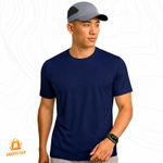 Camiseta Poliamida Premium com Elastano Esportiva Unissex Azul Marinho