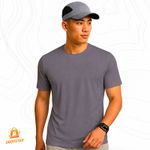 Camiseta Poliamida Premium com Elastano Esportiva Unissex Grafite