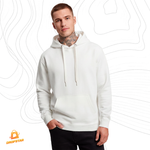 Moletom Canguru com Capuz Forro Flanelado Peluciado Branco Unissex