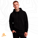 Moletom Canguru com Capuz Forro Flanelado Peluciado Preto Unissex