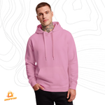 Moletom Canguru com Capuz Forro Flanelado Peluciado Rosa Unissex