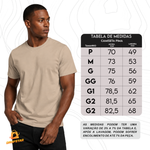 Camiseta Algodão Pima com Elastano Premium Básica Bege