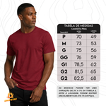 Camiseta Algodão Pima com Elastano Premium Básica Bordô