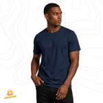 Camiseta Algodão Pima com Elastano Premium Básica Marinho