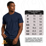 Camiseta Algodão Pima com Elastano Premium Básica Marinho