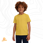 Camiseta Infantil Premium Algodão Fio 30.1 Amarelo