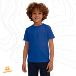Camiseta Infantil Premium Algodão Fio 30.1 Royal