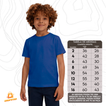 Camiseta Infantil Premium Algodão Fio 30.1 Royal