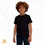 Camiseta Infantil Premium Algodão Fio 30.1 Preto