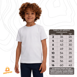 Camiseta Infantil Premium Algodão Fio 30.1 Branco