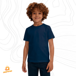 Camiseta Infantil Premium Algodão Fio 30.1 Marinho