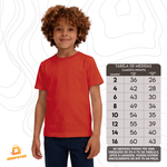 Camiseta Infantil Premium Algodão Fio 30.1 Vermelho
