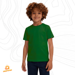 Camiseta Infantil Premium Algodão Fio 30.1 Verde Bandeira