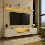 PAINEL RIPADO DE MADEIRA PLASTICA - WHITE