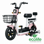 Bicicleta Elétrica, motor de 500W, bateria de 48V/12Ah