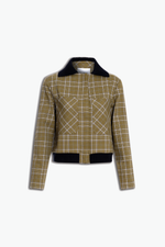 JAQUETA COM GOLA TRICOT
