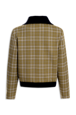 JAQUETA COM GOLA TRICOT